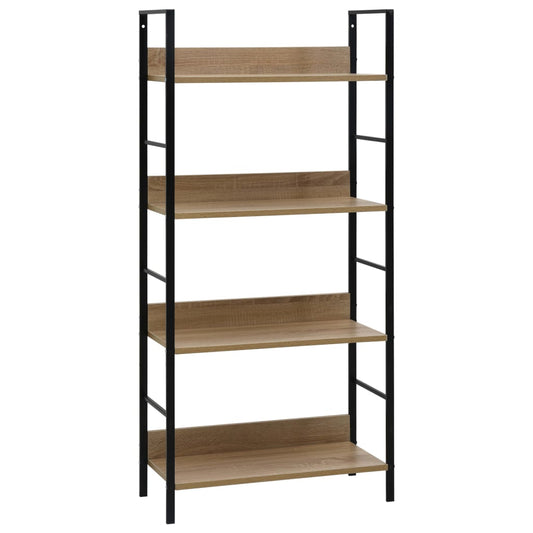 Bookcase 3 shelves, oak, 60x27.6x124.5 cm, engineered wood