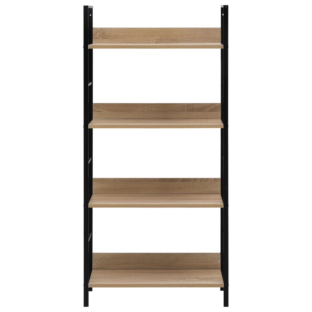 Bookcase 3 shelves, oak, 60x27.6x124.5 cm, engineered wood