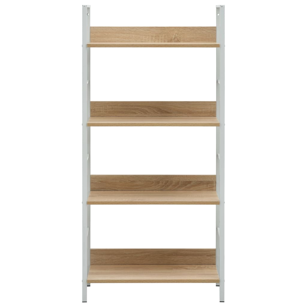 Bookcase 4 shelves, oak, 60x27.6x124.5cm processed wood