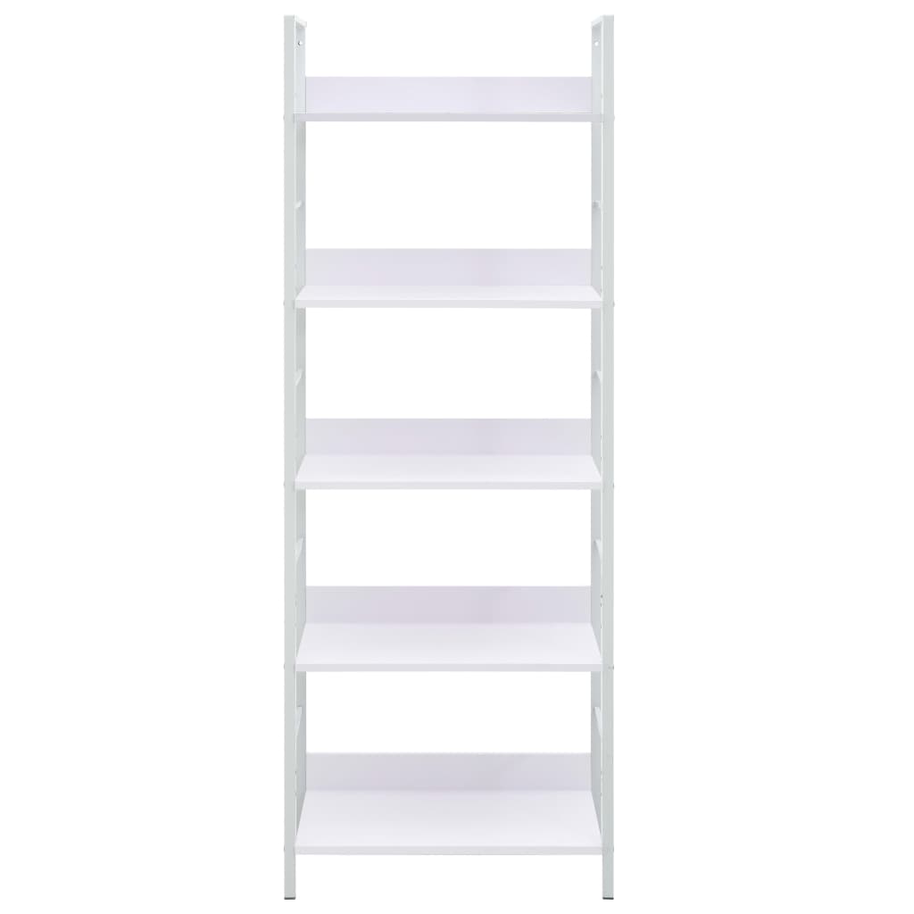 Bookcase 5 shelves, white, 60x27.6x158.5 cm, processed wood