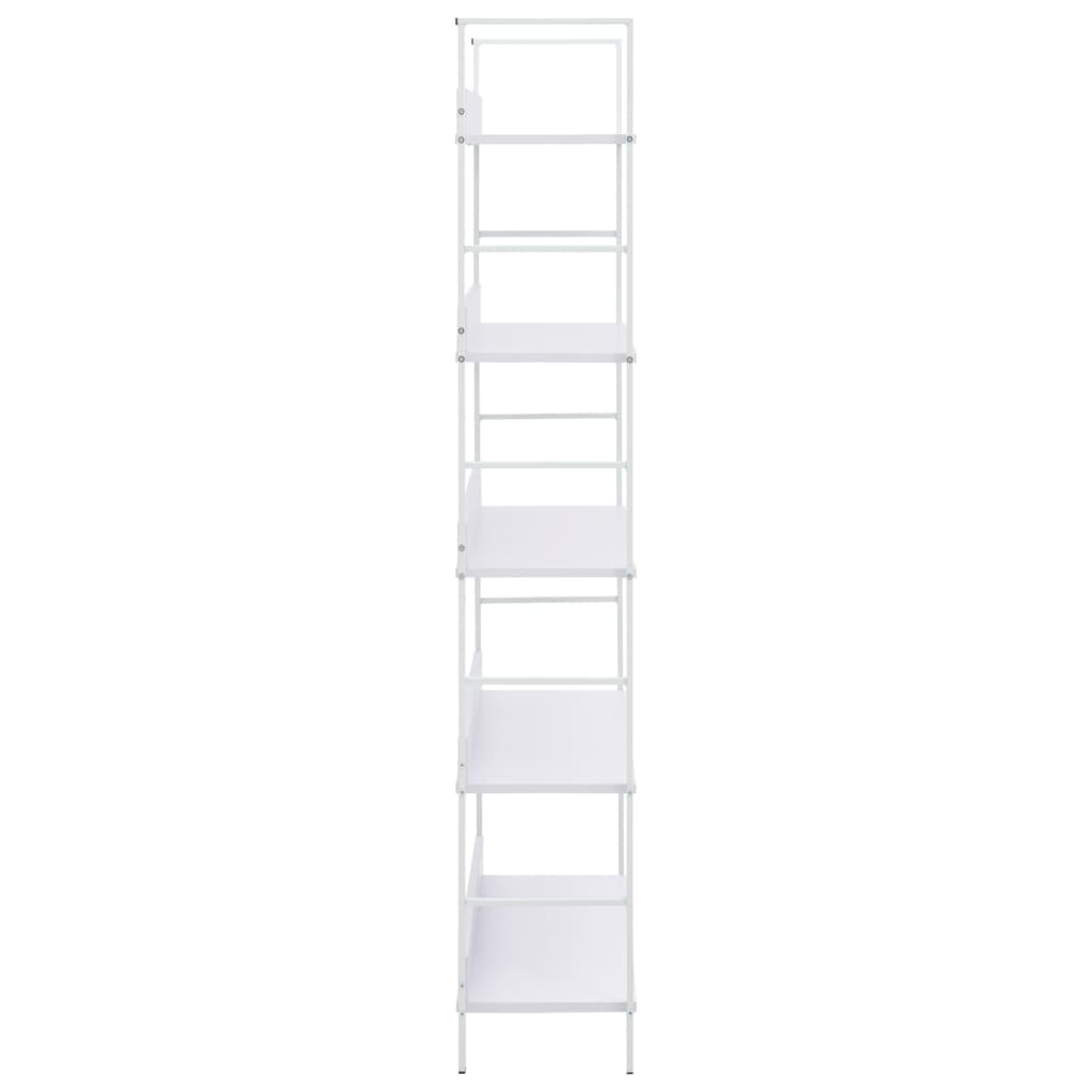 Bookcase 5 shelves, white, 60x27.6x158.5 cm, processed wood