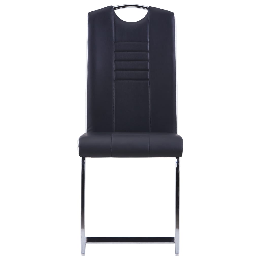 Set mobilier de bucătărie, 11 piese, negru, piele ecologică