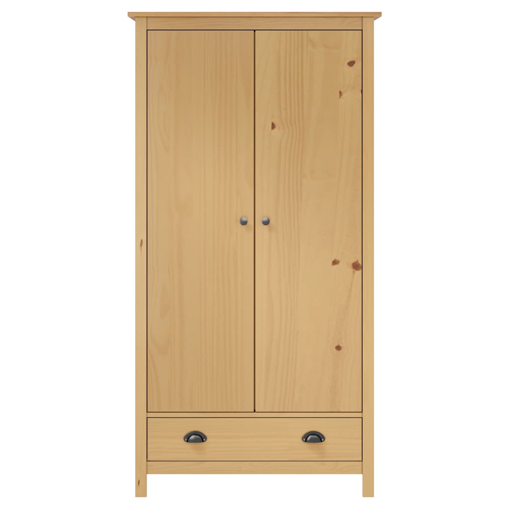 Hill 2-door wardrobe, 89x50x170 cm, solid pine wood