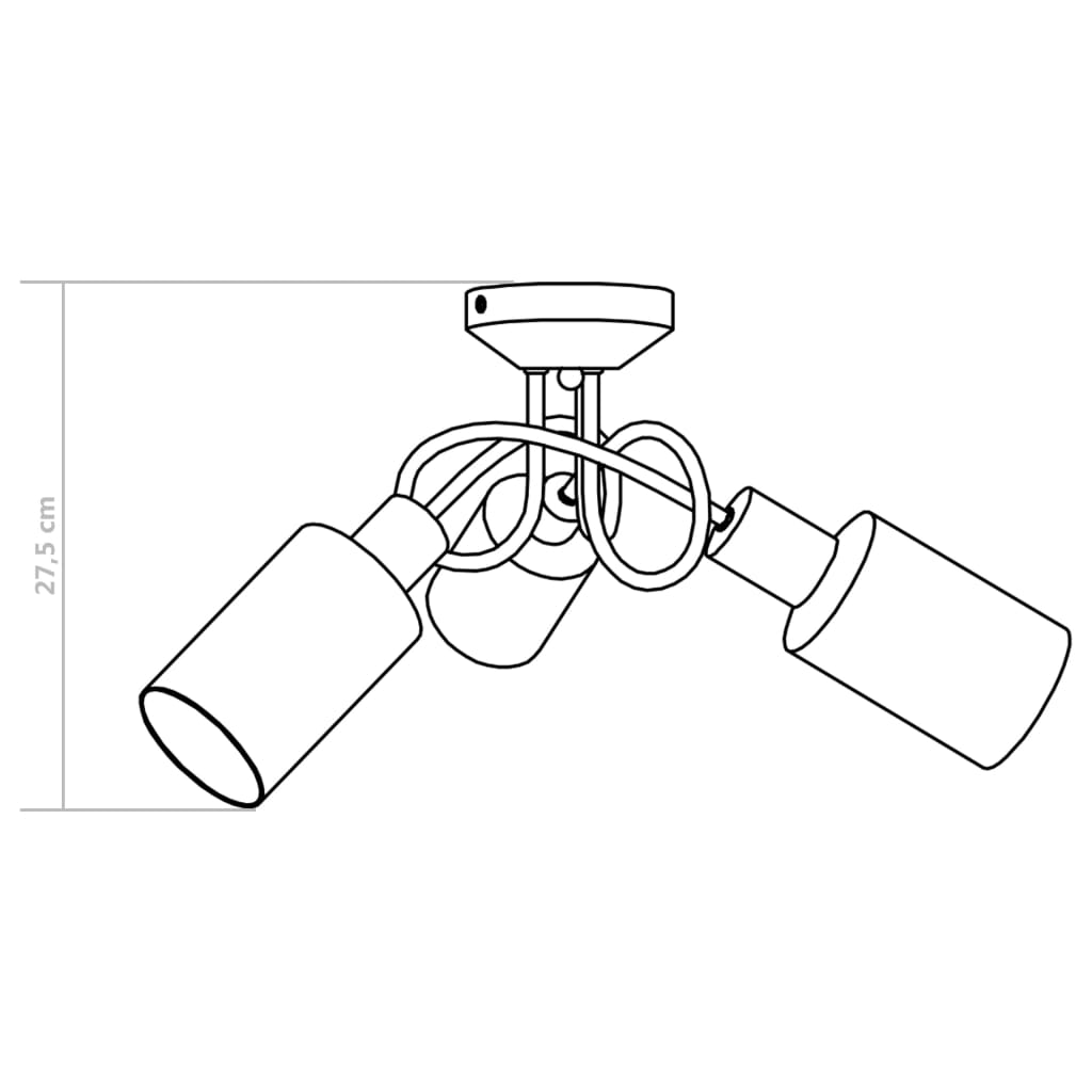 Lustră cu abajururi din ceramică, 3 becuri E14, alb, con