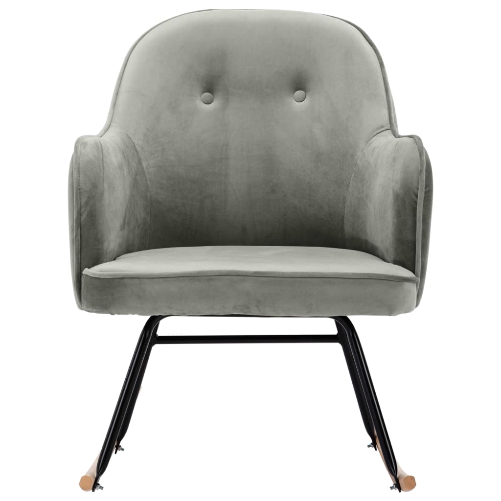 Rocking chair, gray, velvet