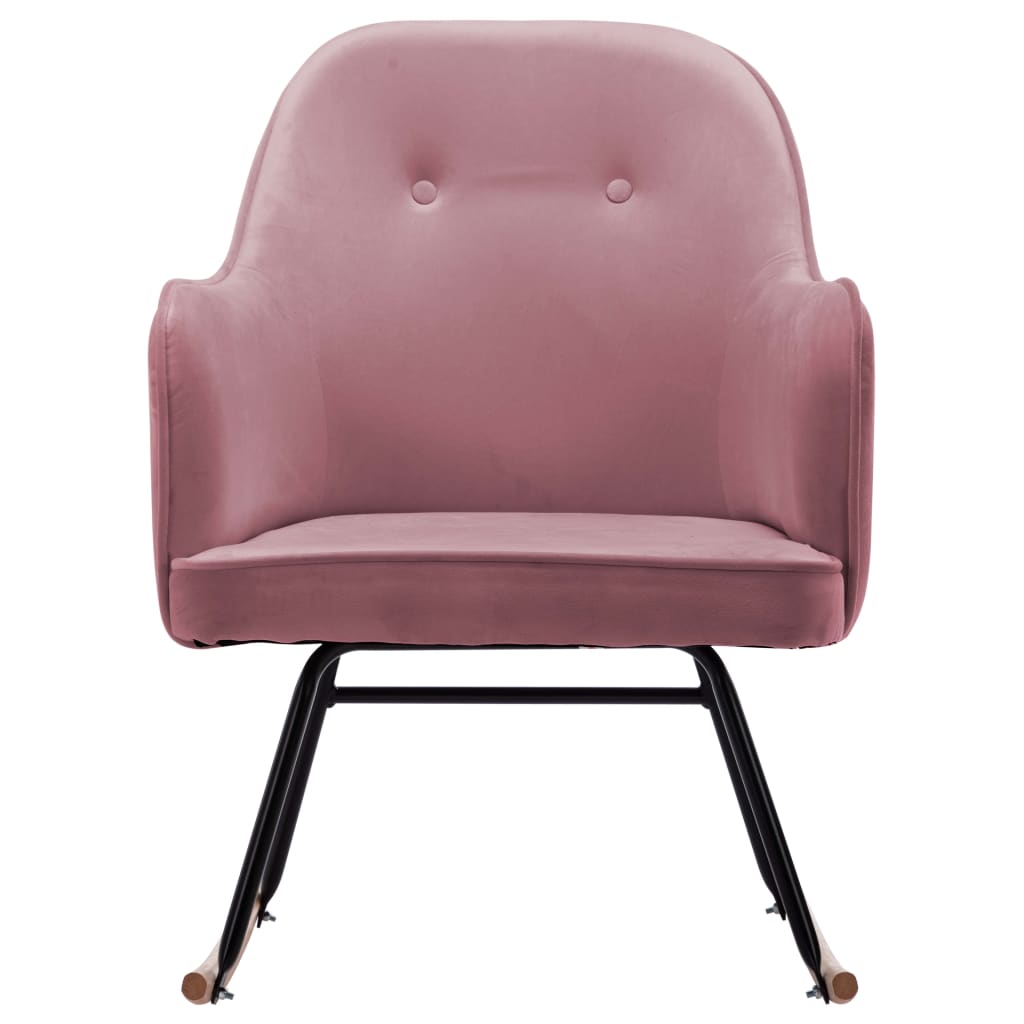 Rocking chair, pink, velvet