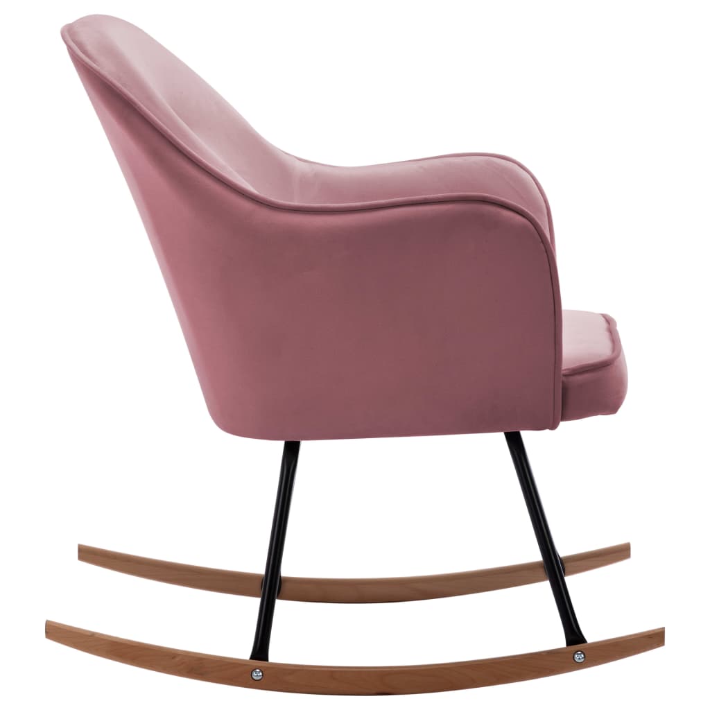 Rocking chair, pink, velvet