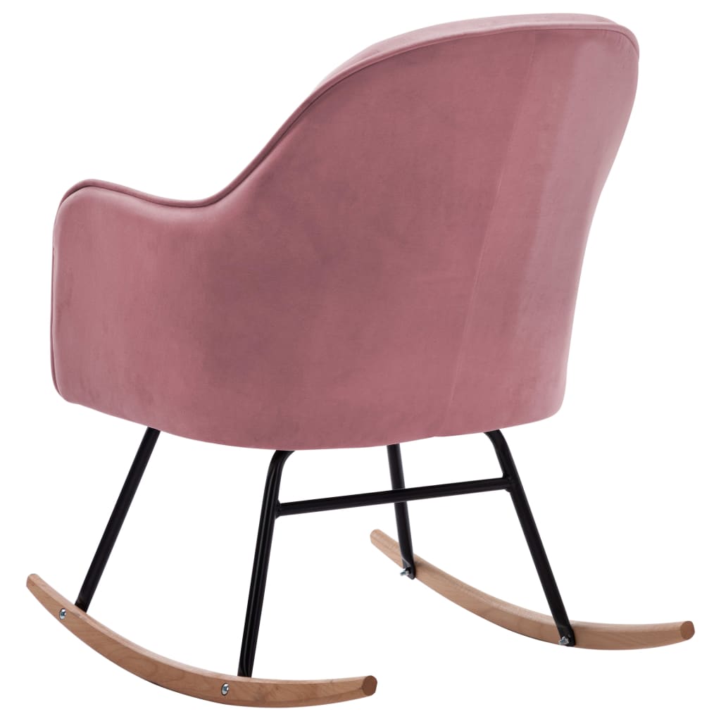 Rocking chair, pink, velvet