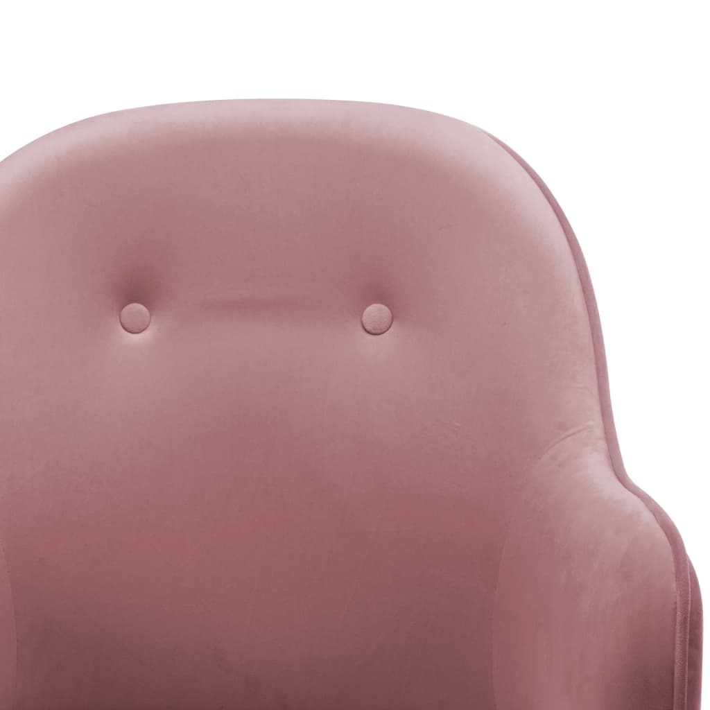 Rocking chair, pink, velvet