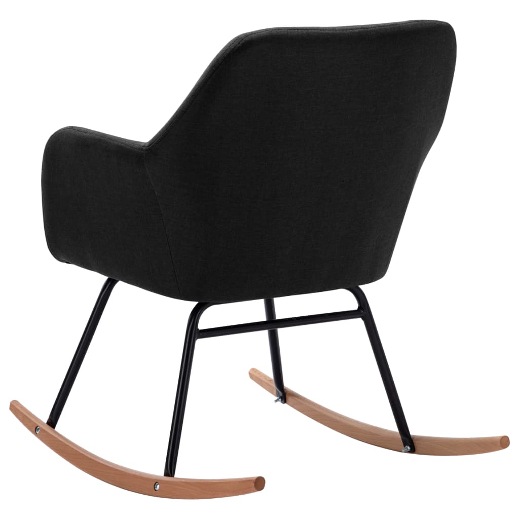 Rocking chair, black, textile