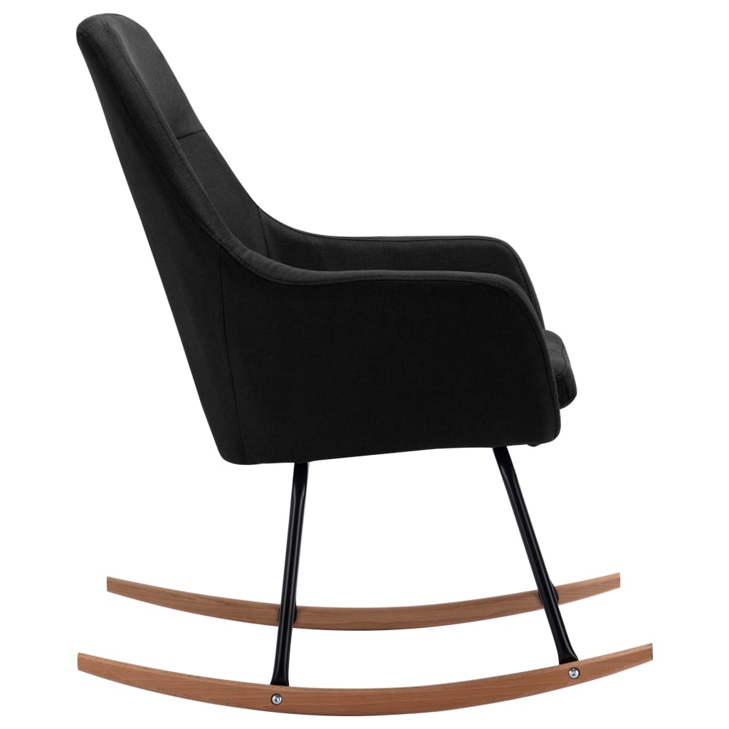 Rocking chair, black, textile