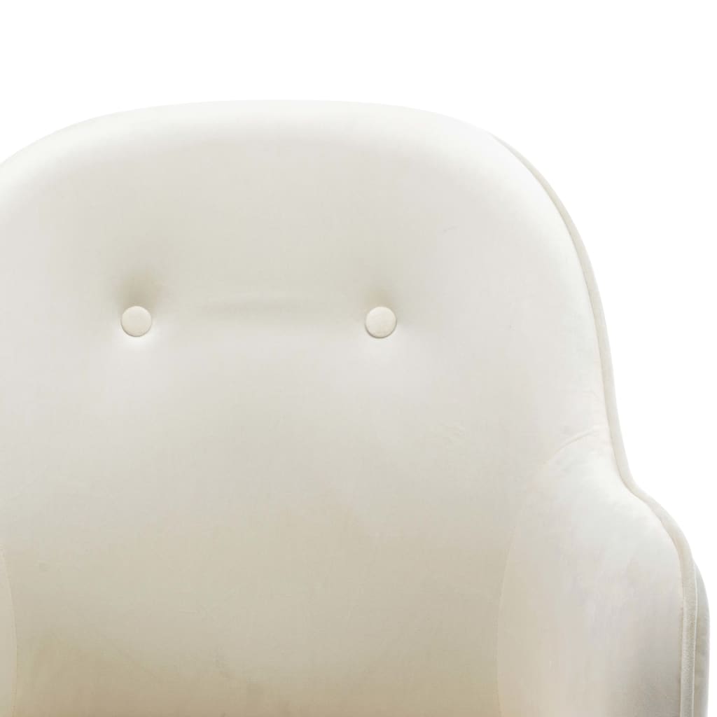 Rocking chair, cream white, velvet