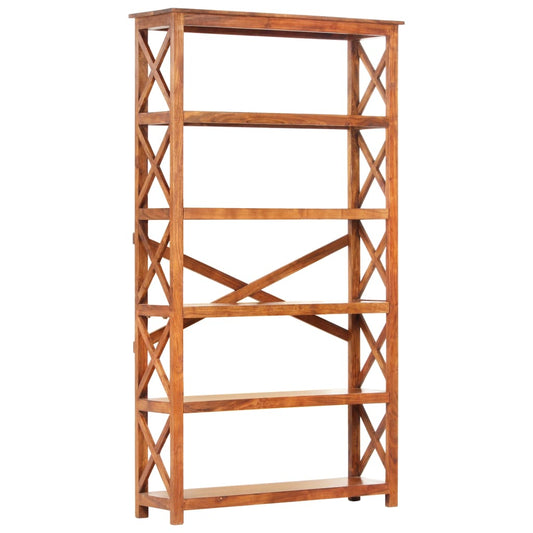 Bookcase, 100x30x180 cm solid acacia wood with honey finish