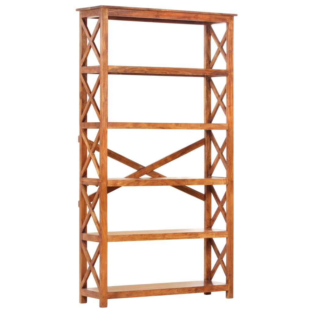 Bookcase, 100x30x180 cm solid acacia wood with honey finish