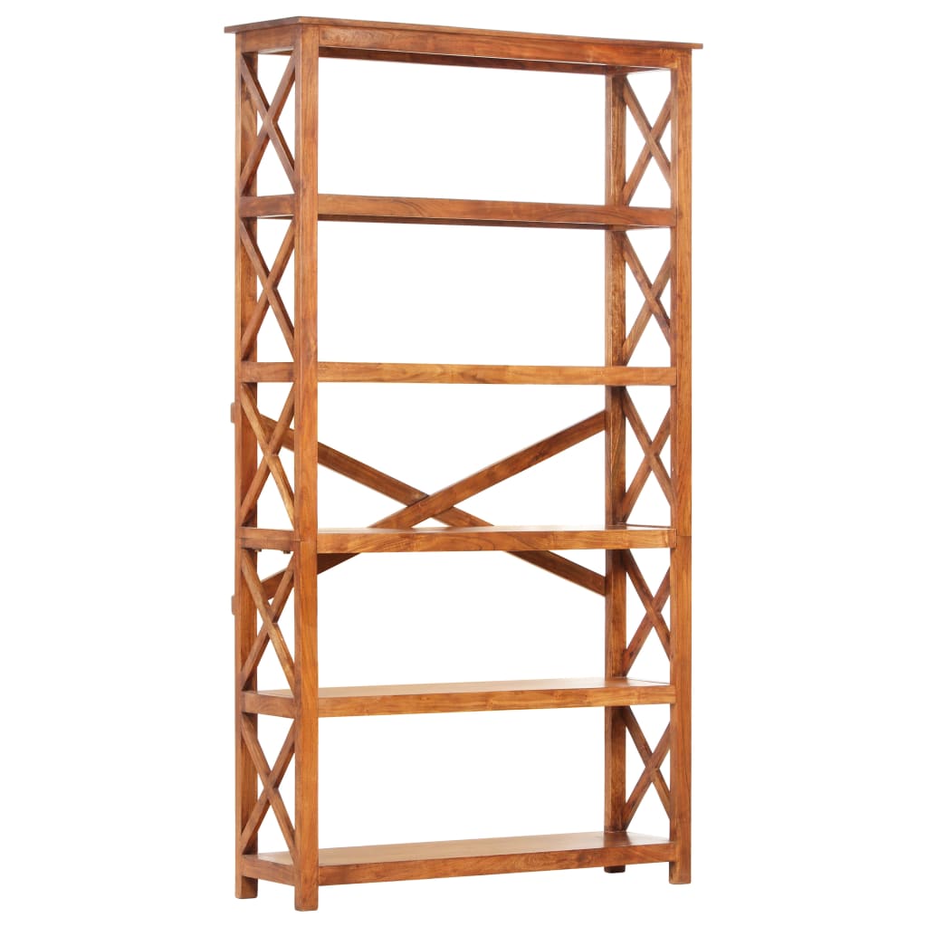 Bookcase, 100x30x180 cm solid acacia wood with honey finish