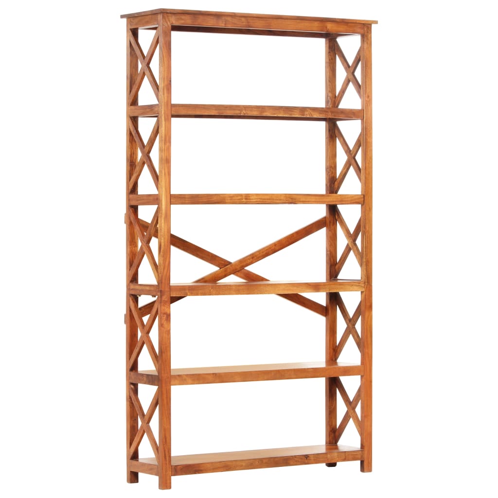 Bookcase, 100x30x180 cm solid acacia wood with honey finish