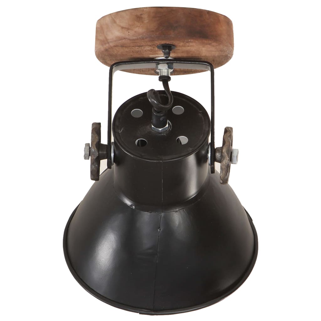 Industrial wall/ceiling lamps, 2 pcs., black, 20x25 cm, E27