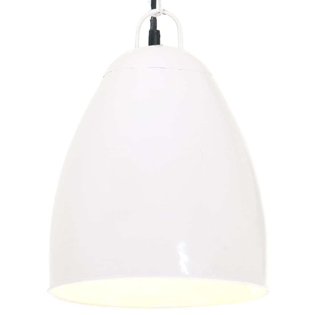 Industrial pendant lamp, 25 W, white, 32 cm, E27, round