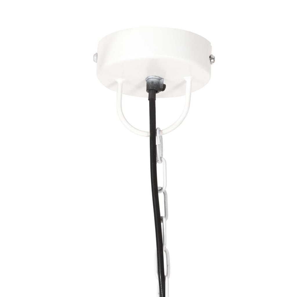 Industrial pendant lamp, 25 W, white, 32 cm, E27, round