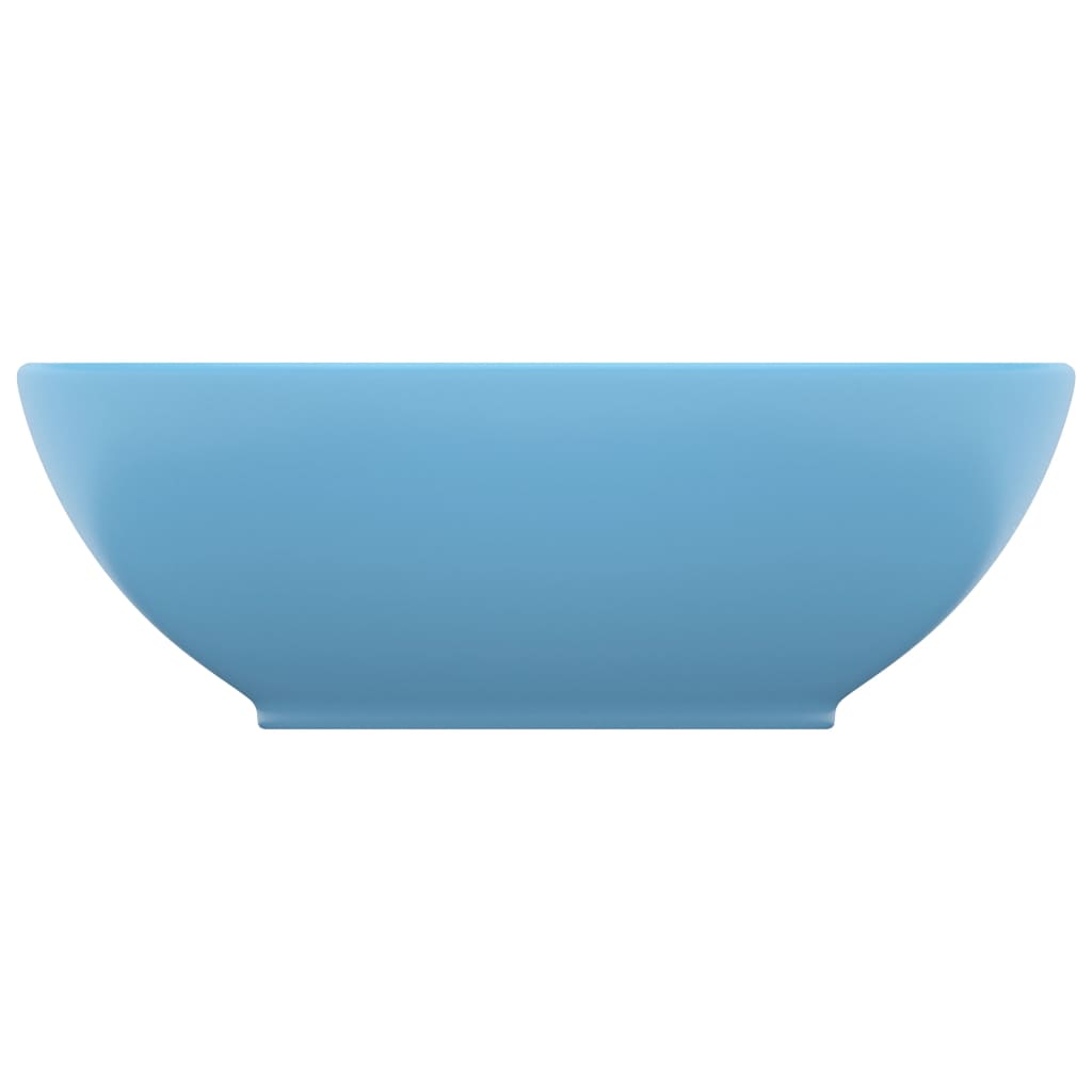 Luxury sink, matte blue, 40x33 cm, ceramic, oval shape