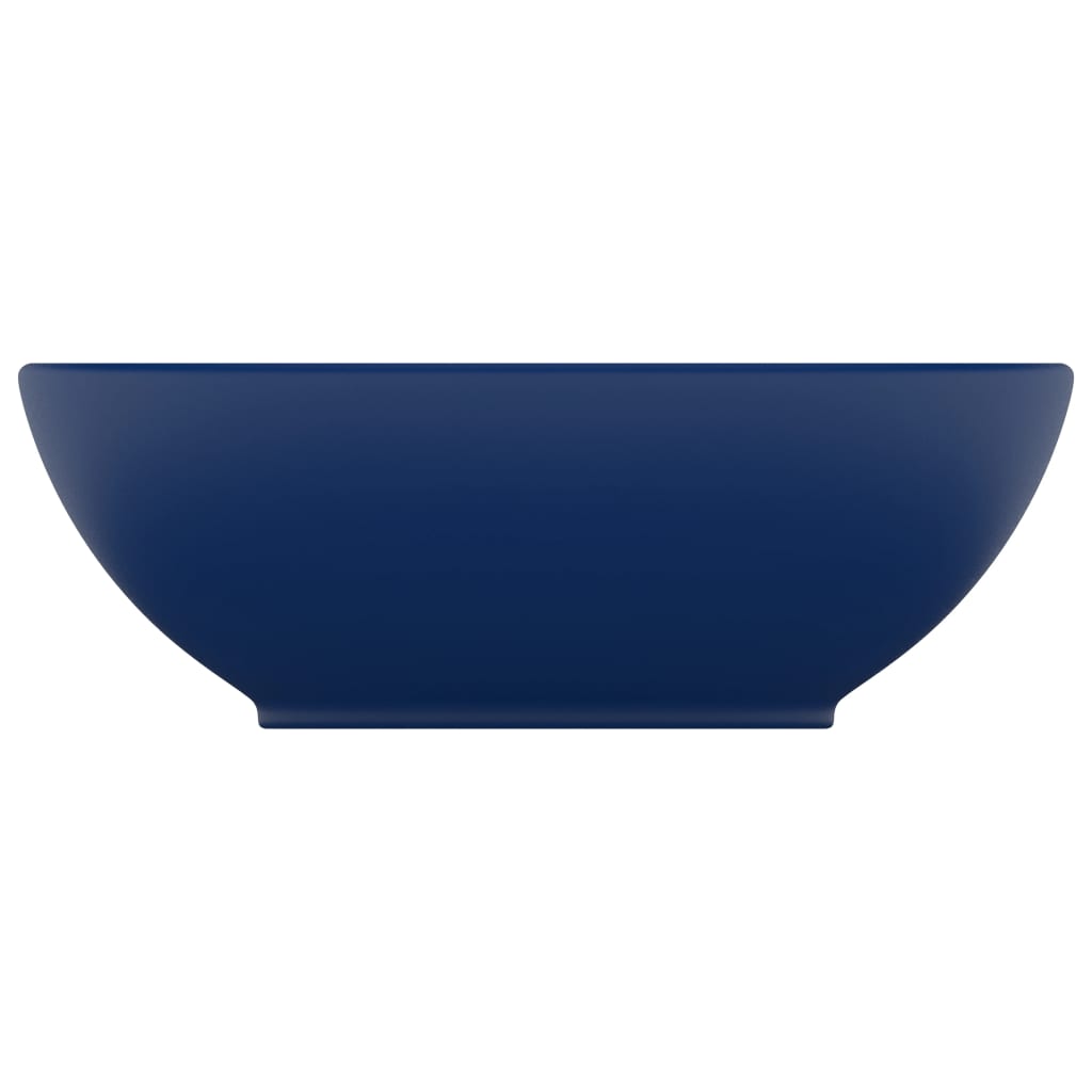 Luxury sink, matte blue, 40x33 cm, ceramic, oval shape