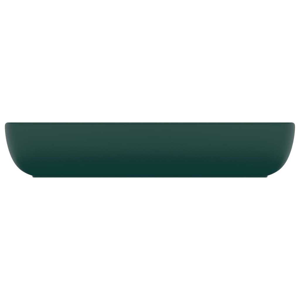 Luxury rectangular sink dark green 71x38 cm ceramic