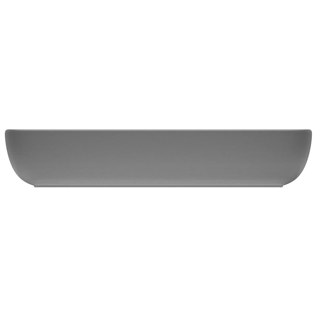 Luxury sink dark gray matte 71x38 cm ceramic rectangular