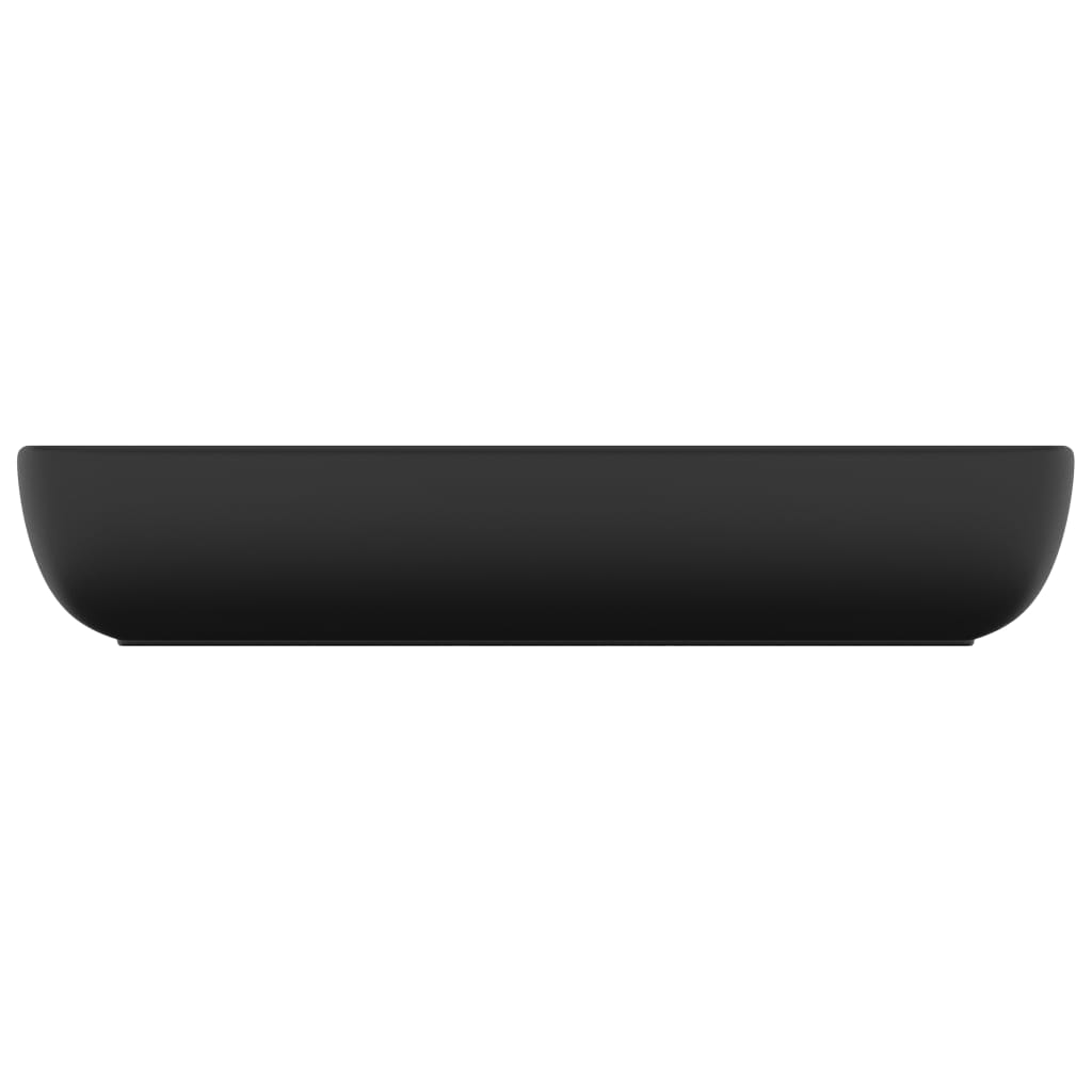 Luxury rectangular sink, matte black, 71x38 cm, ceramic