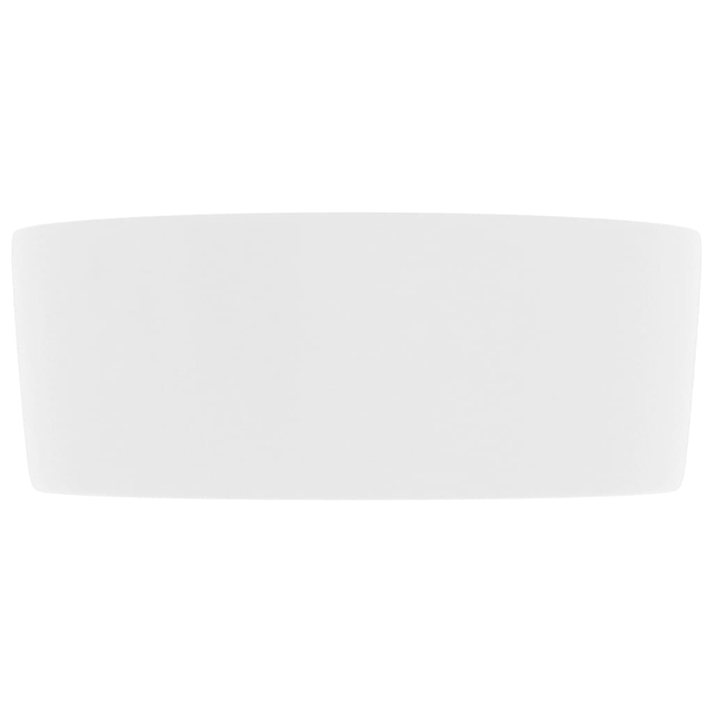 Luxury bathroom sink, matt white, 40 x 15 cm, ceramic, round