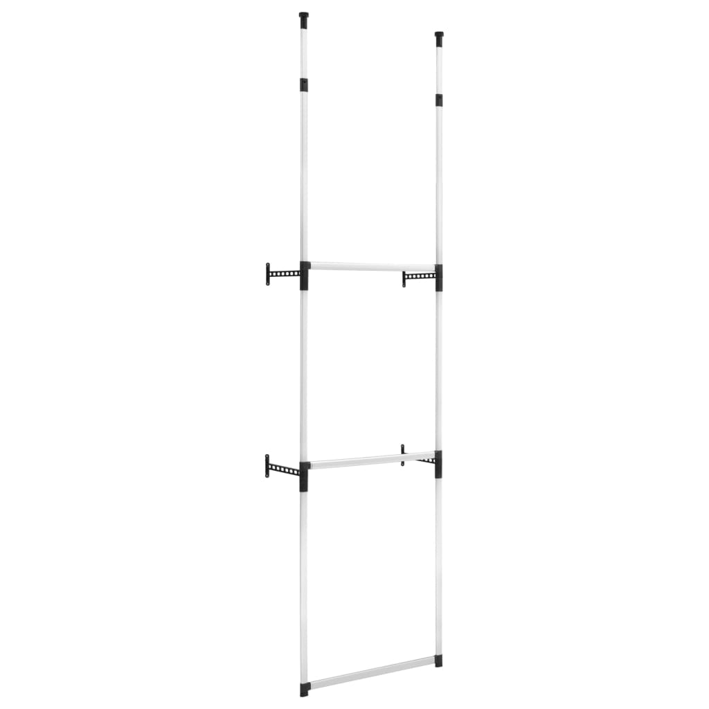 Telescopic wardrobe system, with rods, aluminum