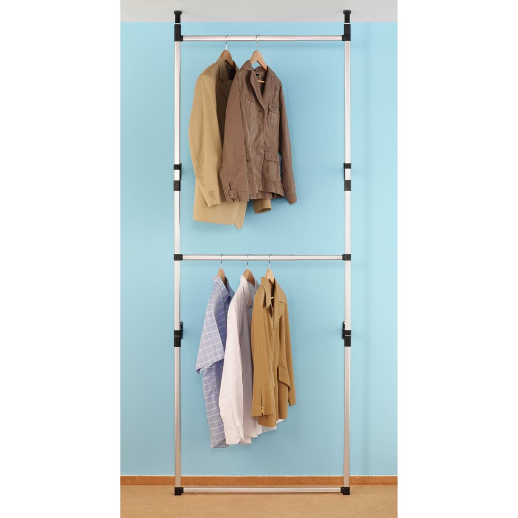 Telescopic wardrobe system, with rods, aluminum