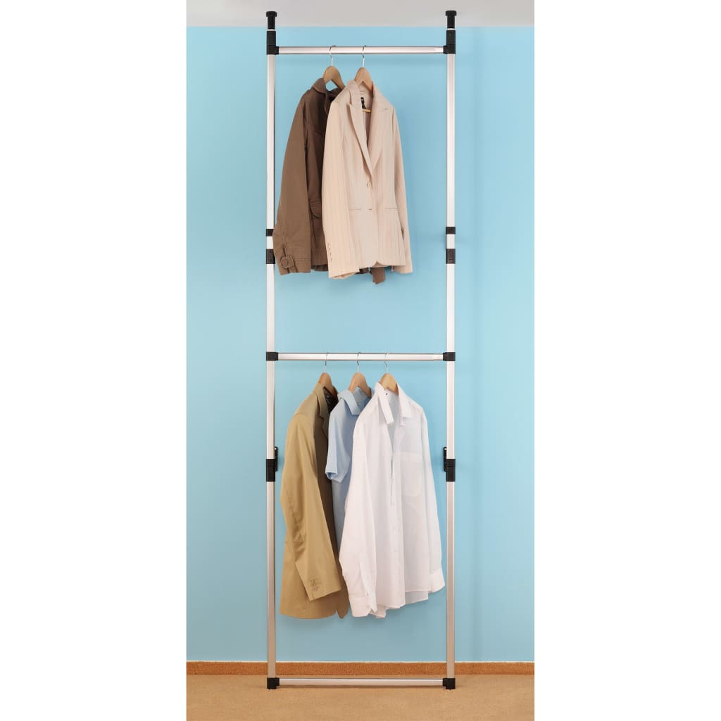 Telescopic wardrobe system, with rods, aluminum