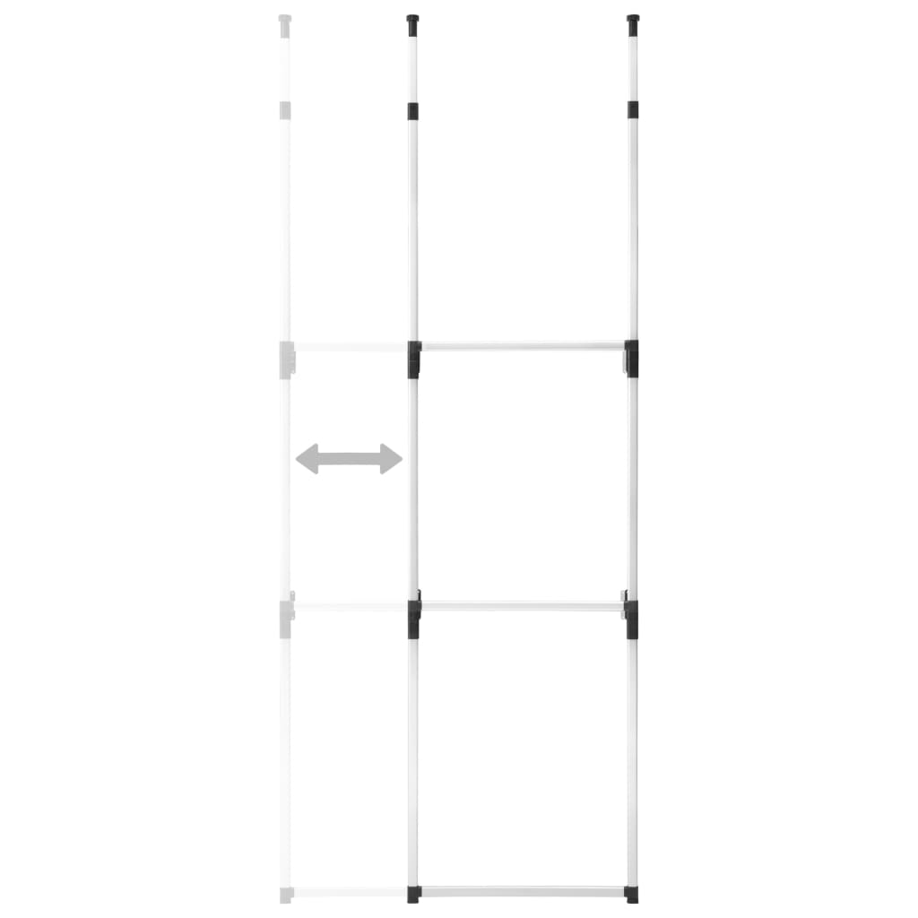 Telescopic wardrobe system, with rods, aluminum