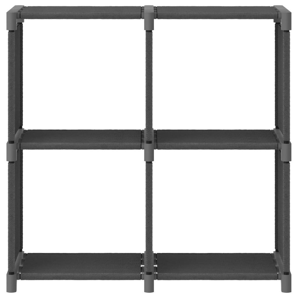 Display shelf, 4 cubes, gray, 69x30x72.5 cm, textile material