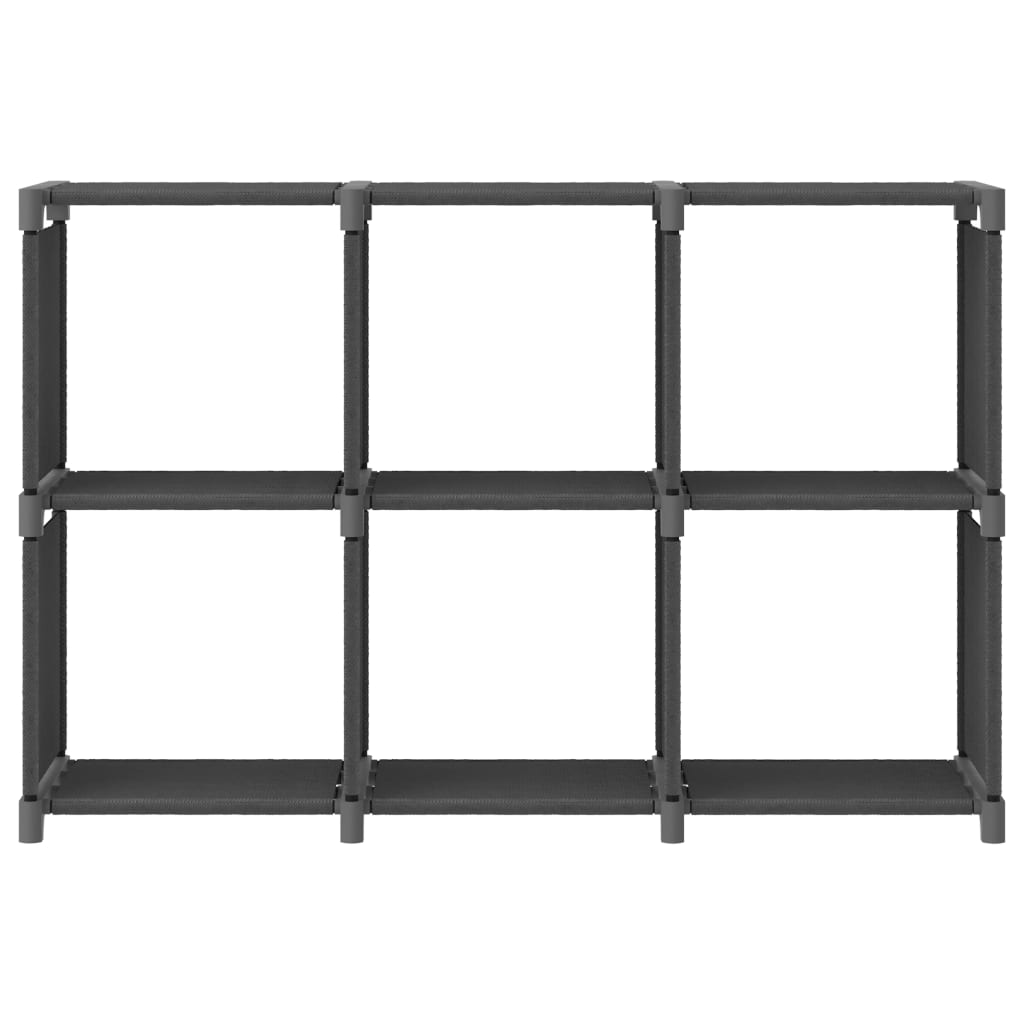 Display shelf 6 cubes gray 103x30x72.5 cm, textile material