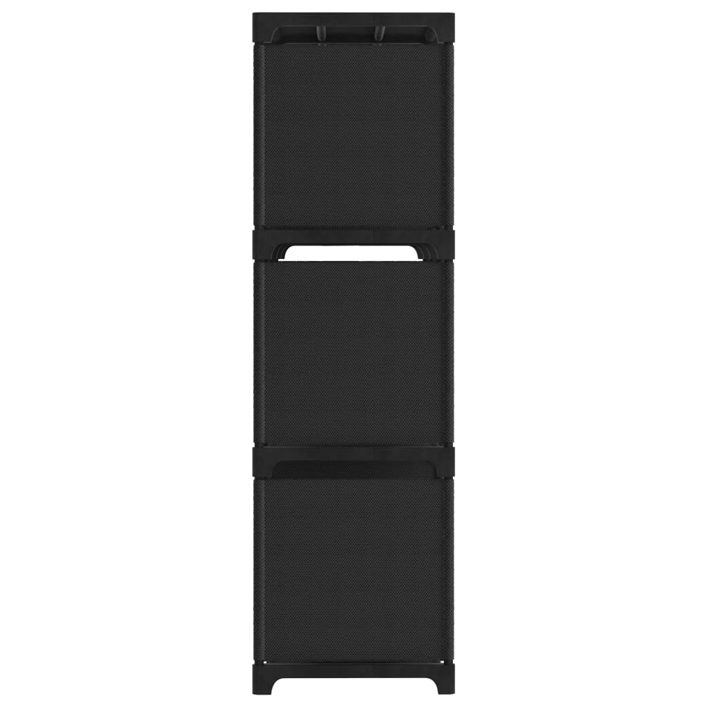 Display shelf 9 cubes black 103x30x107.5 cm, textile material