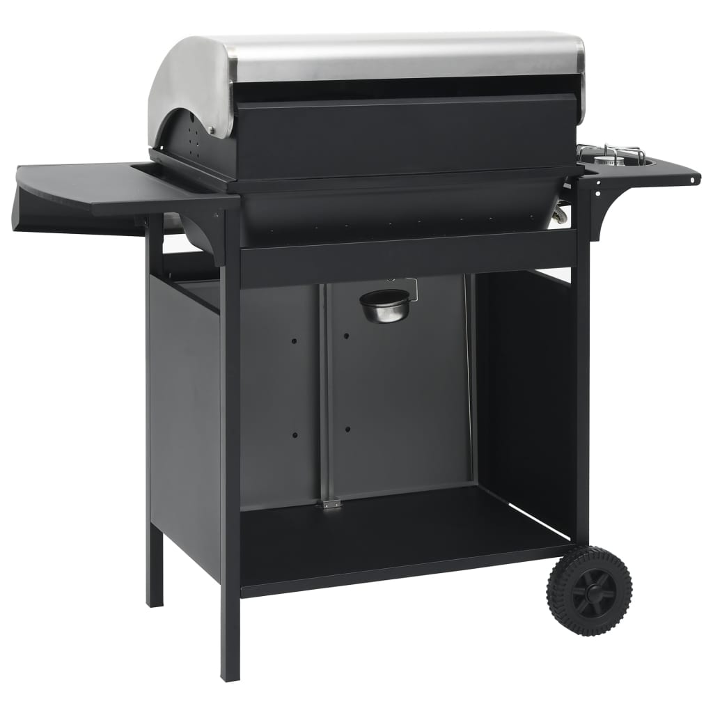 Gas grill 4+1 cooking zone black &amp; silver steel