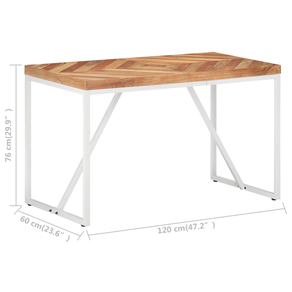 Kitchen table, 120x60x76cm, solid acacia/mango wood