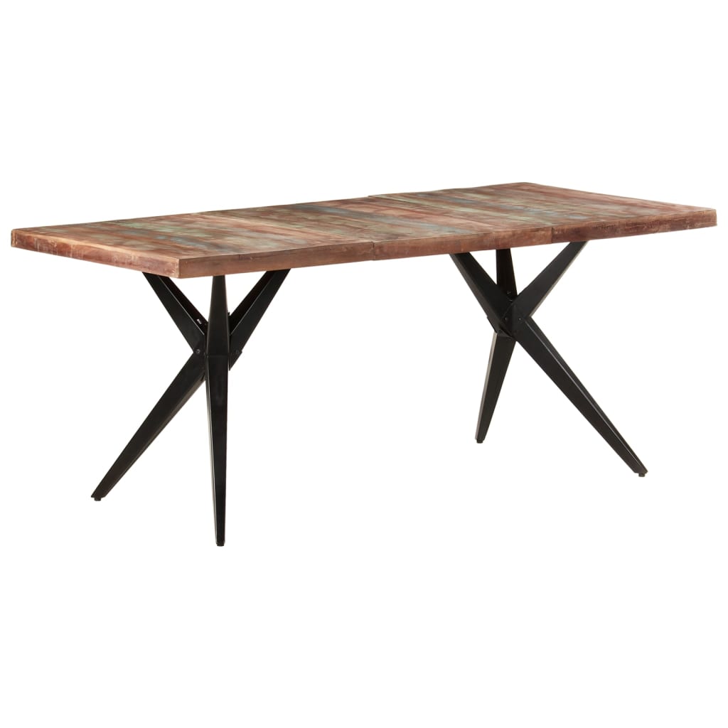 Kitchen table, 180x90x76 cm, solid recycled wood