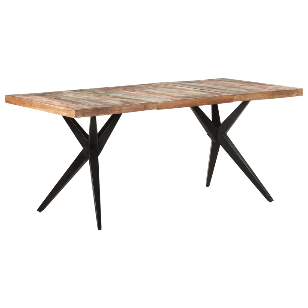 Kitchen table, 180x90x76 cm, solid recycled wood