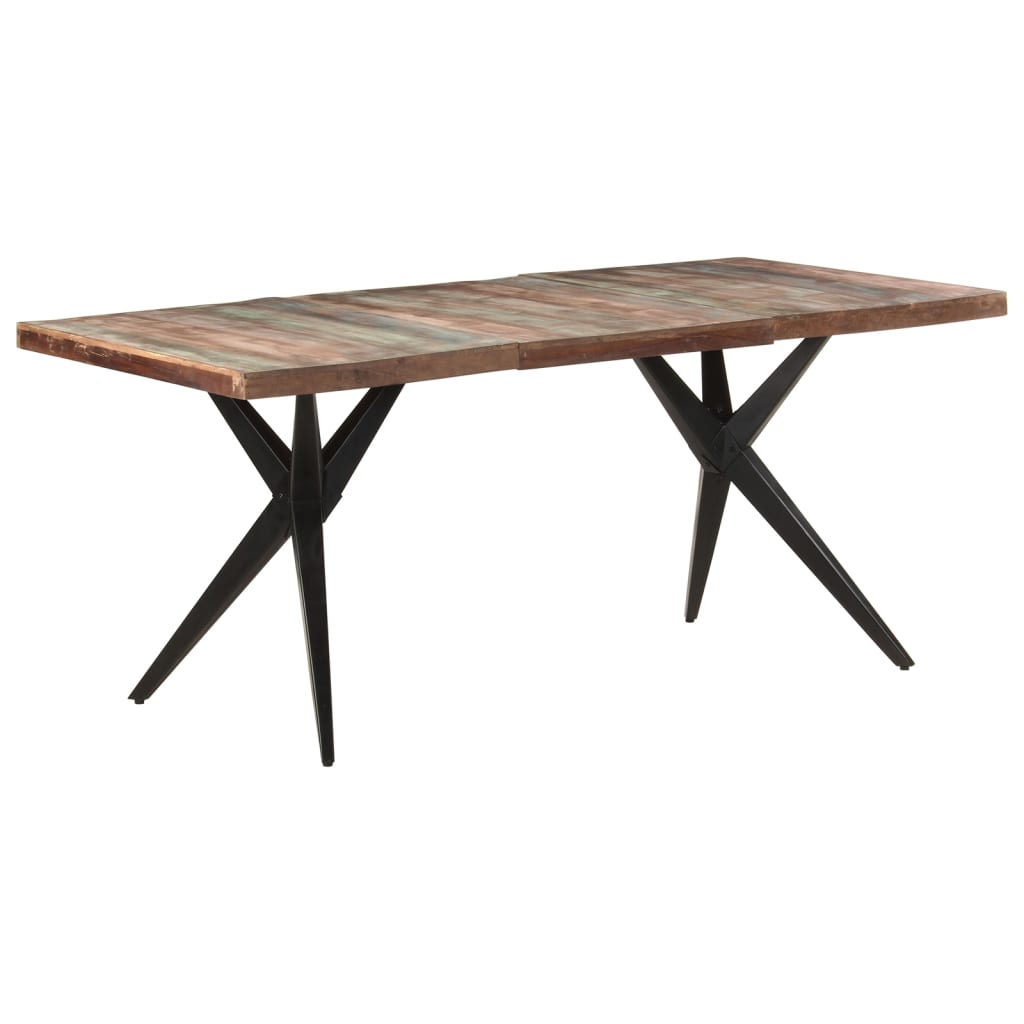 Kitchen table, 180x90x76 cm, solid recycled wood