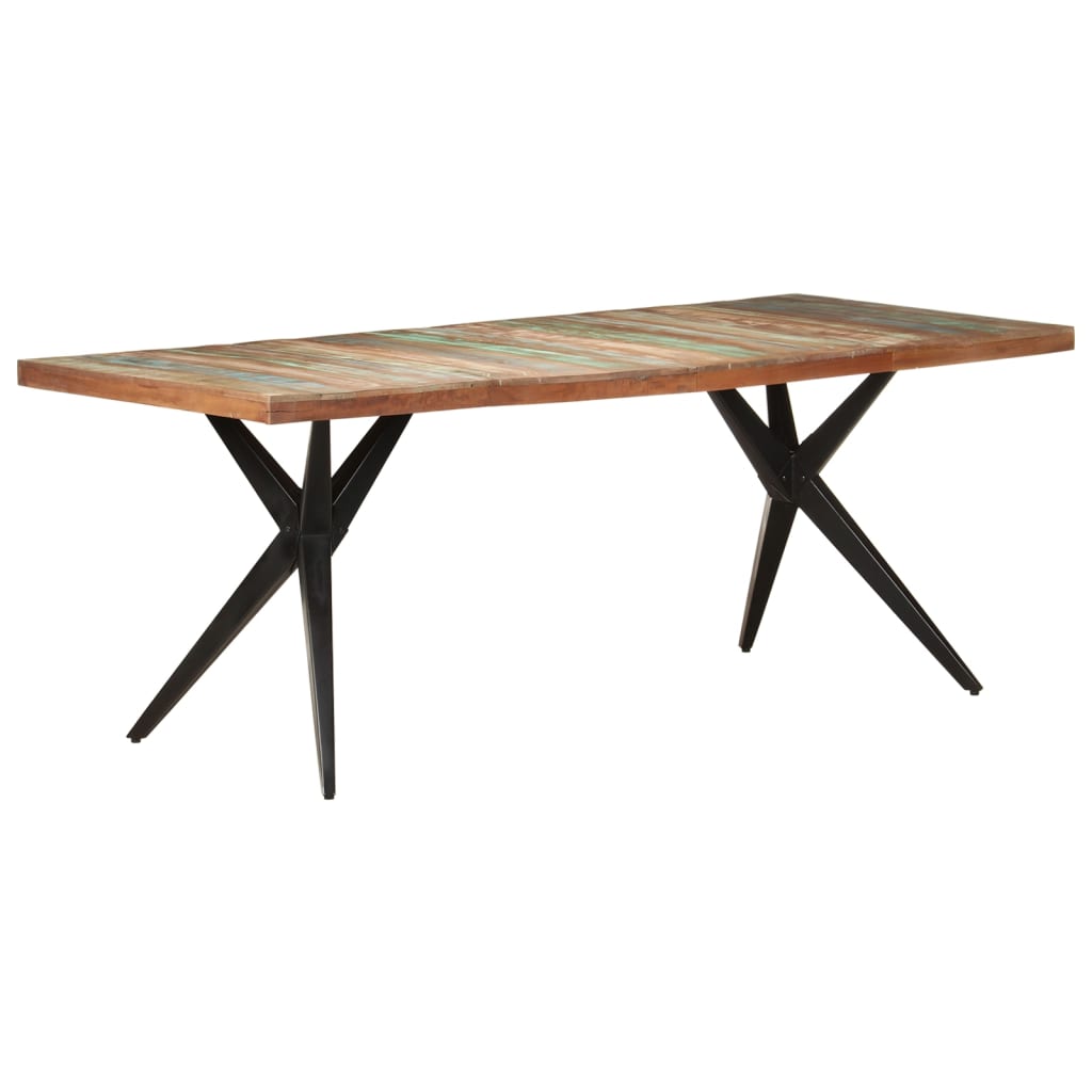 Kitchen table, 200x90x76 cm, solid recycled wood