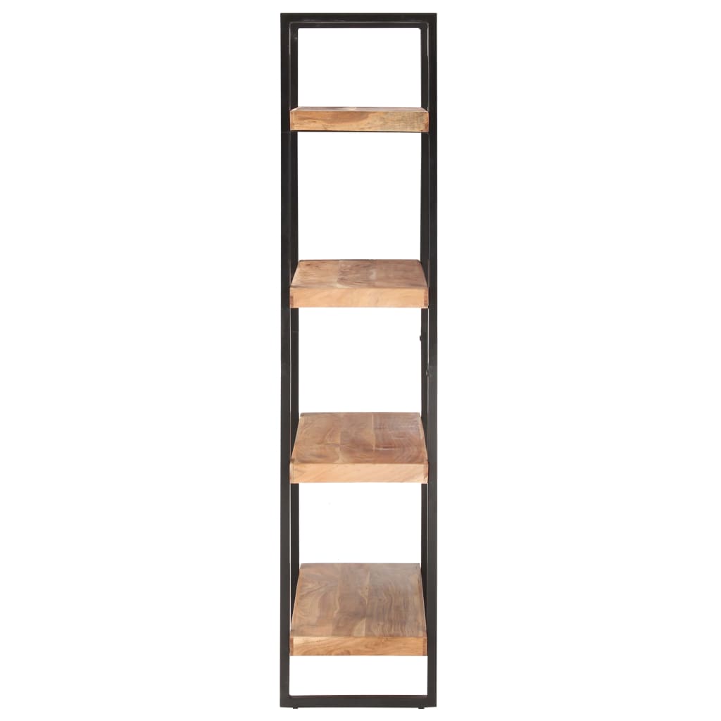 Bookcase with 4 shelves, 120x40x180 cm, solid acacia wood