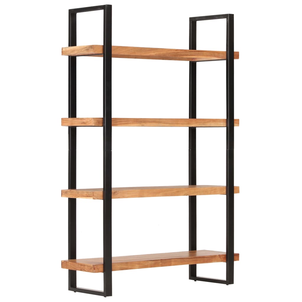 Bookcase with 4 shelves, 120x40x180 cm, solid acacia wood