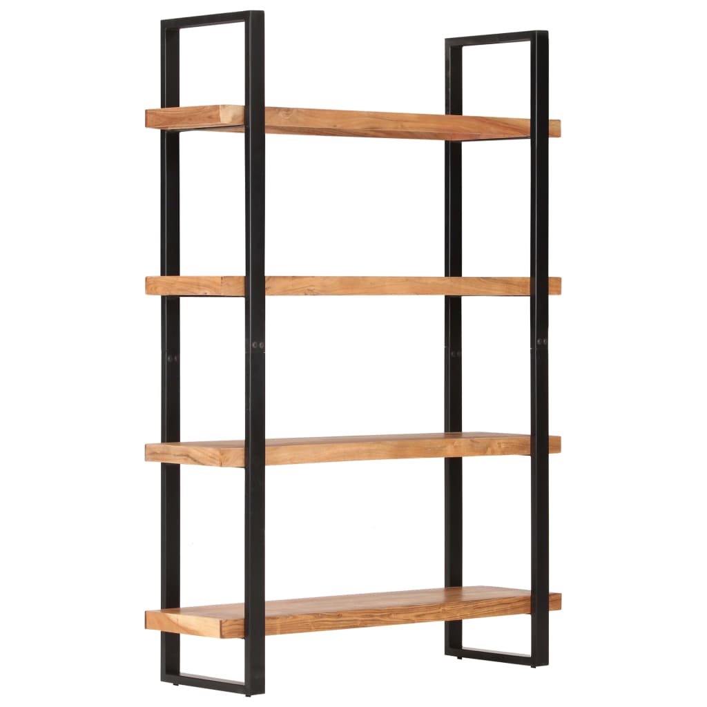 Bookcase with 4 shelves, 120x40x180 cm, solid acacia wood