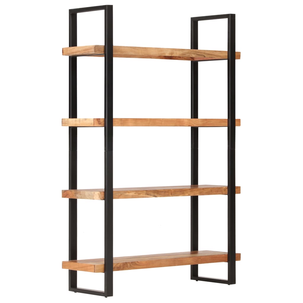 Bookcase with 4 shelves, 120x40x180 cm, solid acacia wood