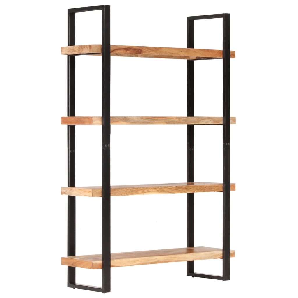 Bookcase with 4 shelves, 120x40x180 cm, solid acacia wood