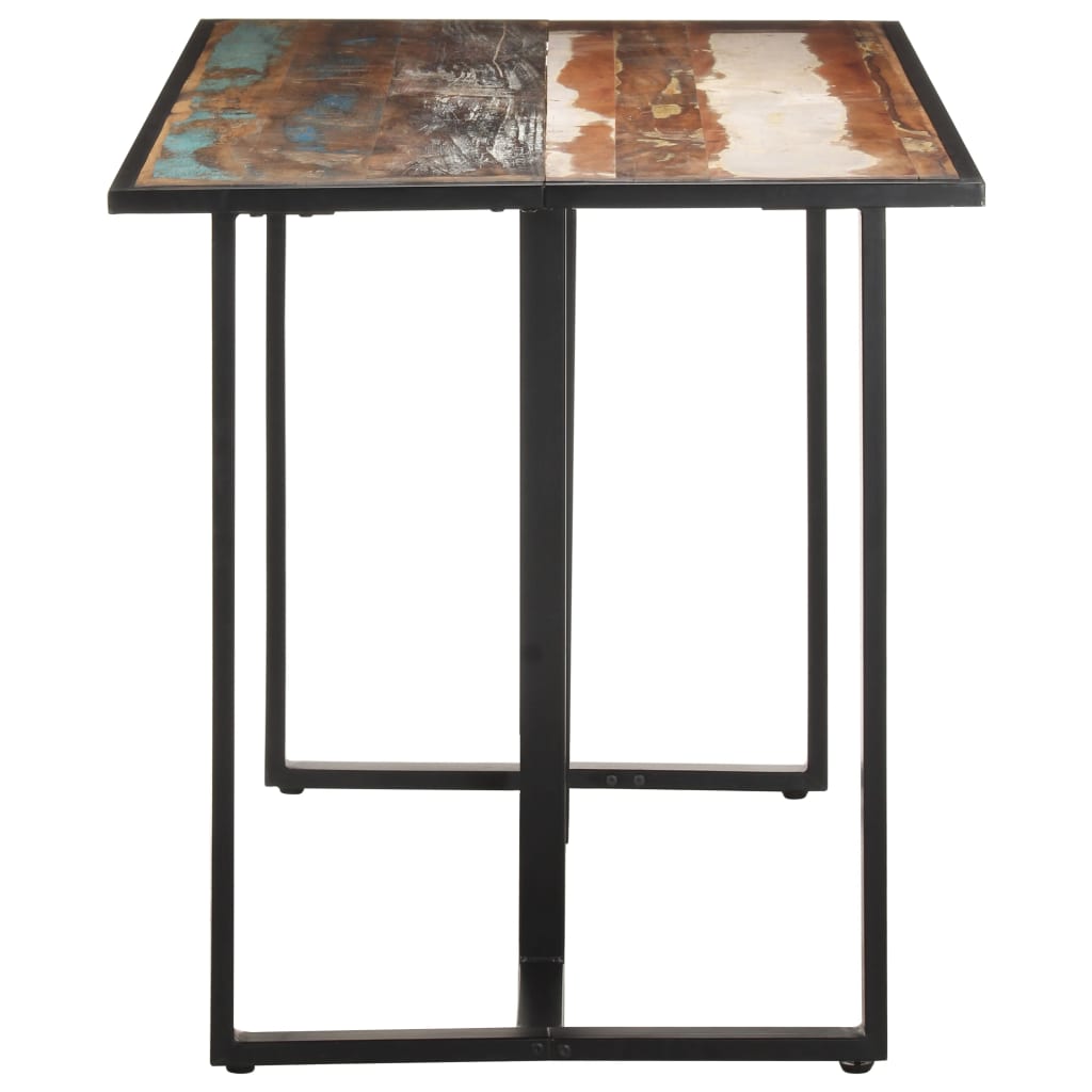 Kitchen table, 140 cm, solid recycled wood