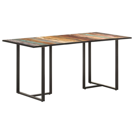 Kitchen table, 160 cm, solid recycled wood