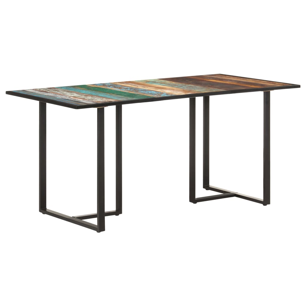 Kitchen table, 160 cm, solid recycled wood